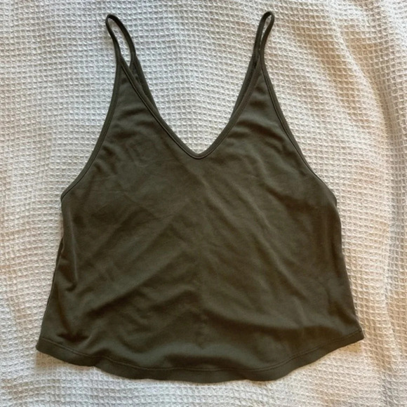 NWOT Free People Intimately Ribbed V-Neck Tank Top Women's extra small Green - Picture 4 of 5
